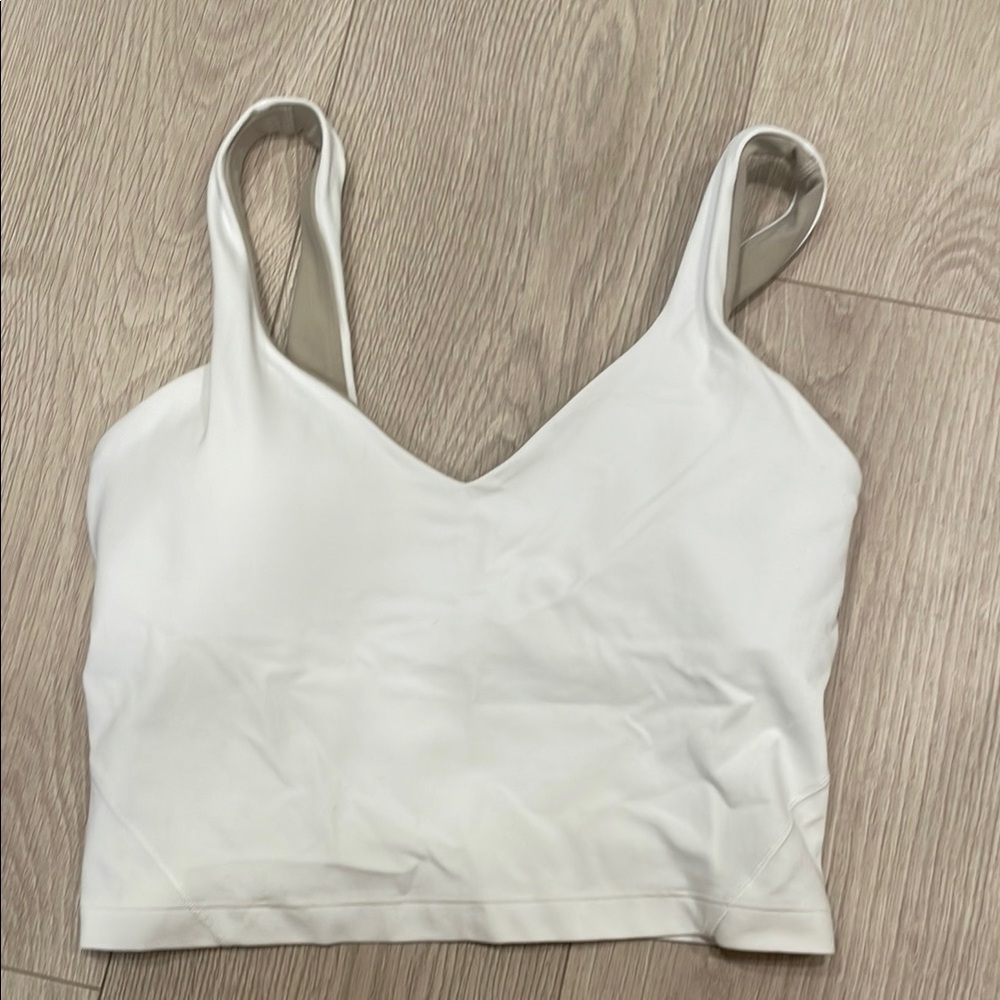 Lululemon White V-Neck Align Tank